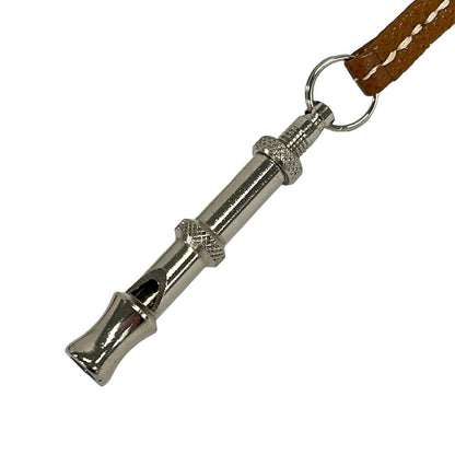 Hermes Necklace Chiffre Leather Silver Brown — view 3