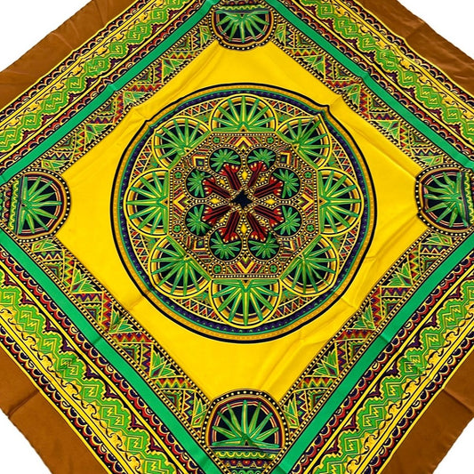 Celine Scarf Yellow Green Multi