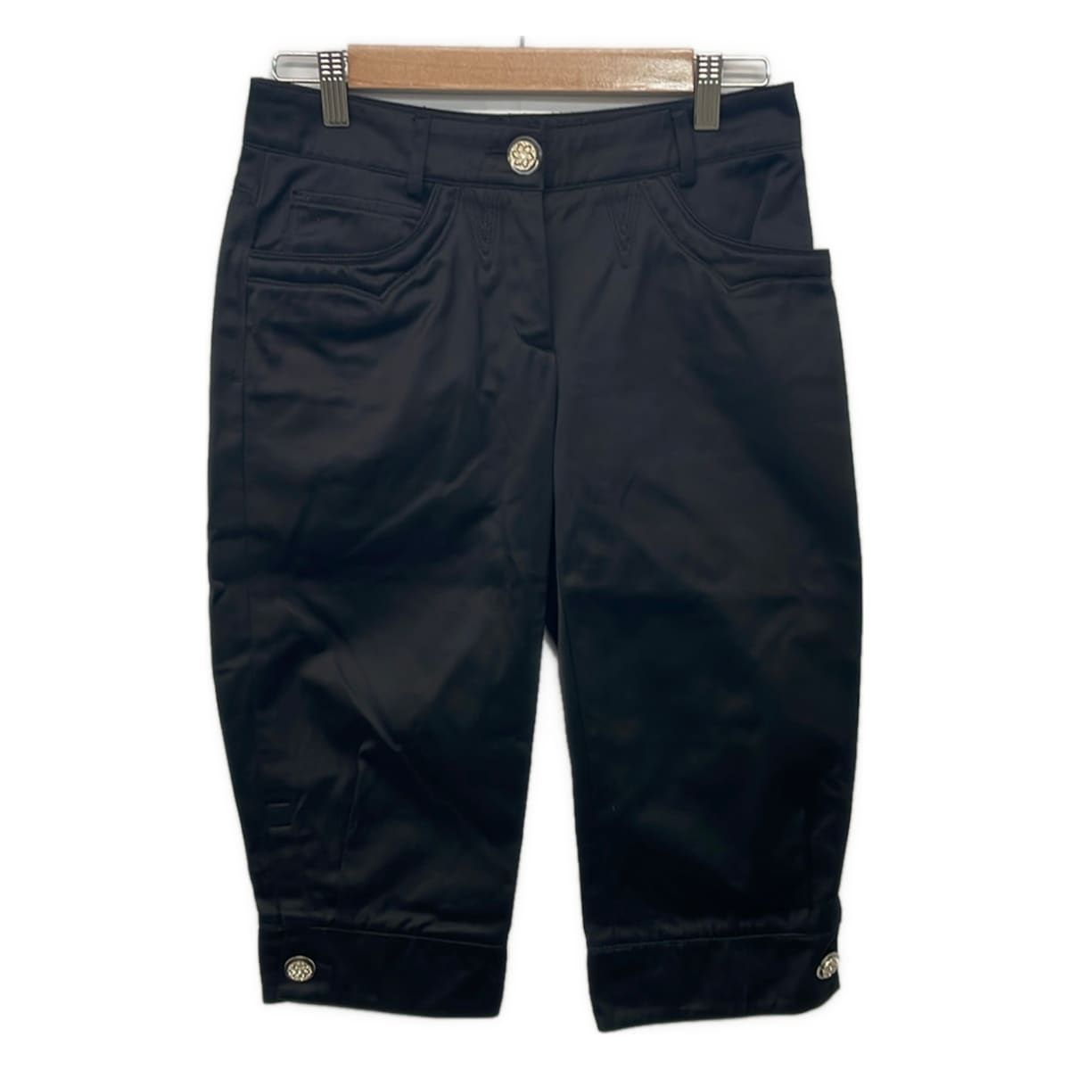 Chanel Pants 34 S Black Cropped