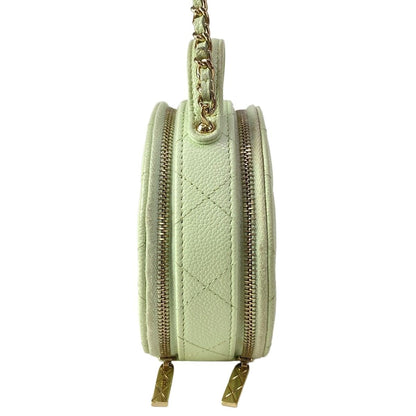 Chanel Shoulder Bag Quilted Small Vanity Case Light Green — view 2
