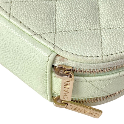 Chanel Shoulder Bag Quilted Small Vanity Case Light Green — view 8