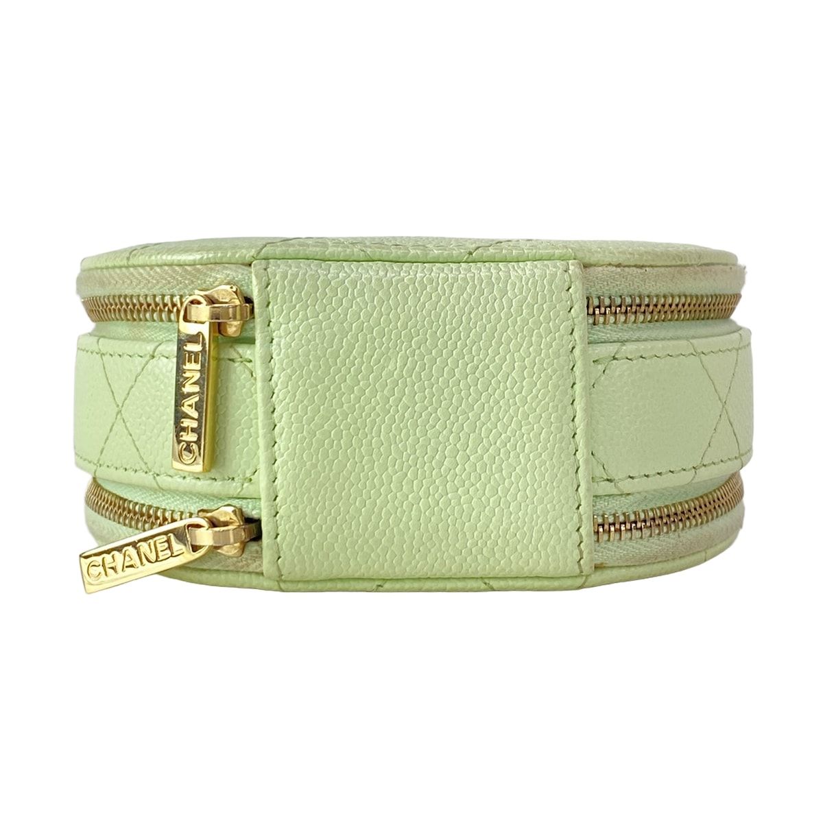Chanel Shoulder Bag Quilted Small Vanity Case Light Green — view 5