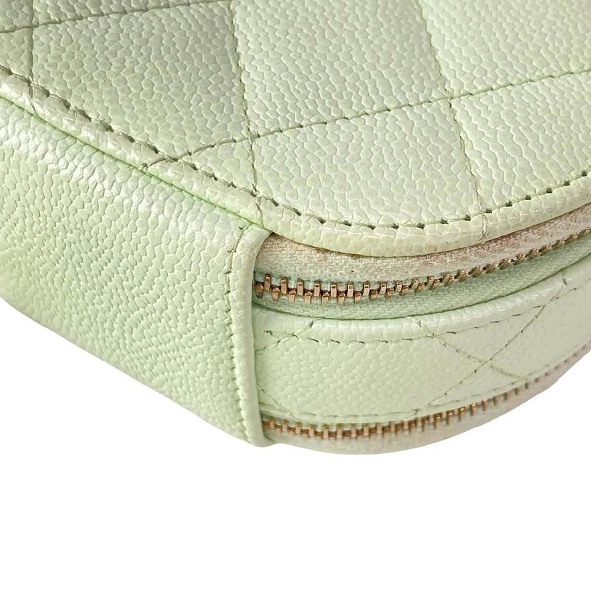 Chanel Shoulder Bag Quilted Small Vanity Case Light Green — view 7