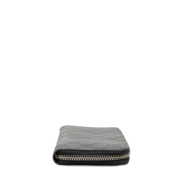 Louis Vuitton Damier Graphite Zippy Wallet Vertical Zip Around Black Leather — view 3