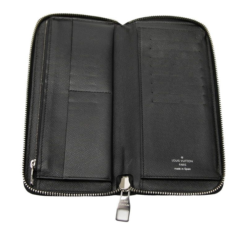 Louis Vuitton Damier Graphite Zippy Wallet Vertical Zip Around Black Leather — view 4