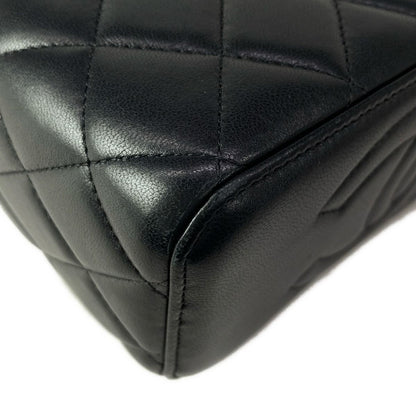 Chanel Vanity Bag Case Quilted Black 2-Way Chain Shoulder So with Mirror — view 7