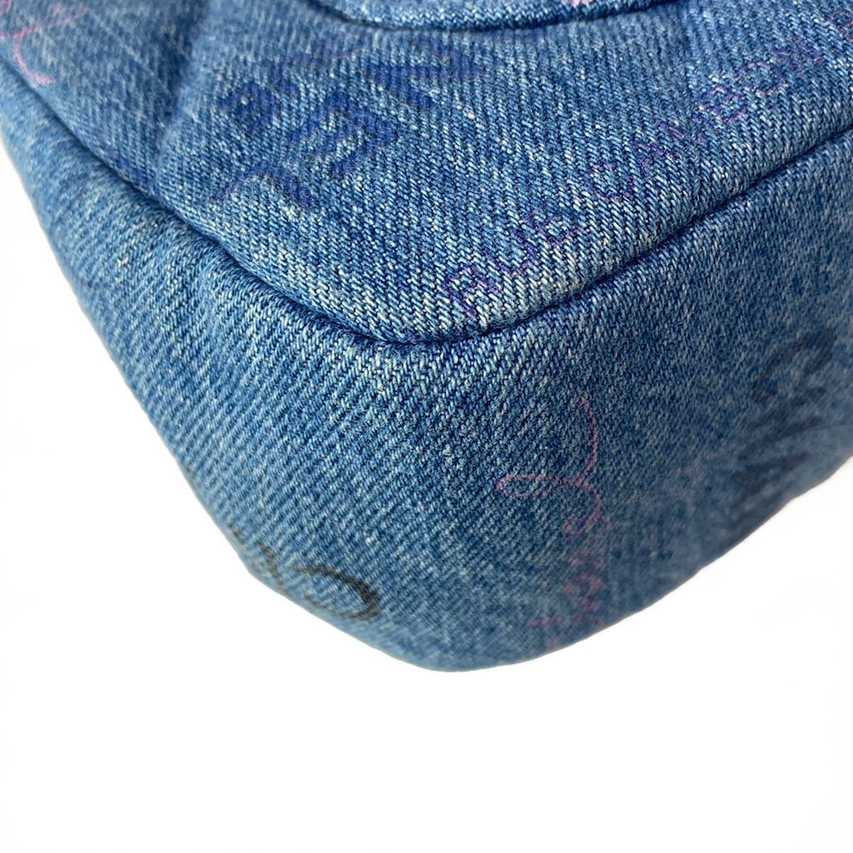 Chanel Shoulder Bag Small Flap Quilted Blue Multi — view 9