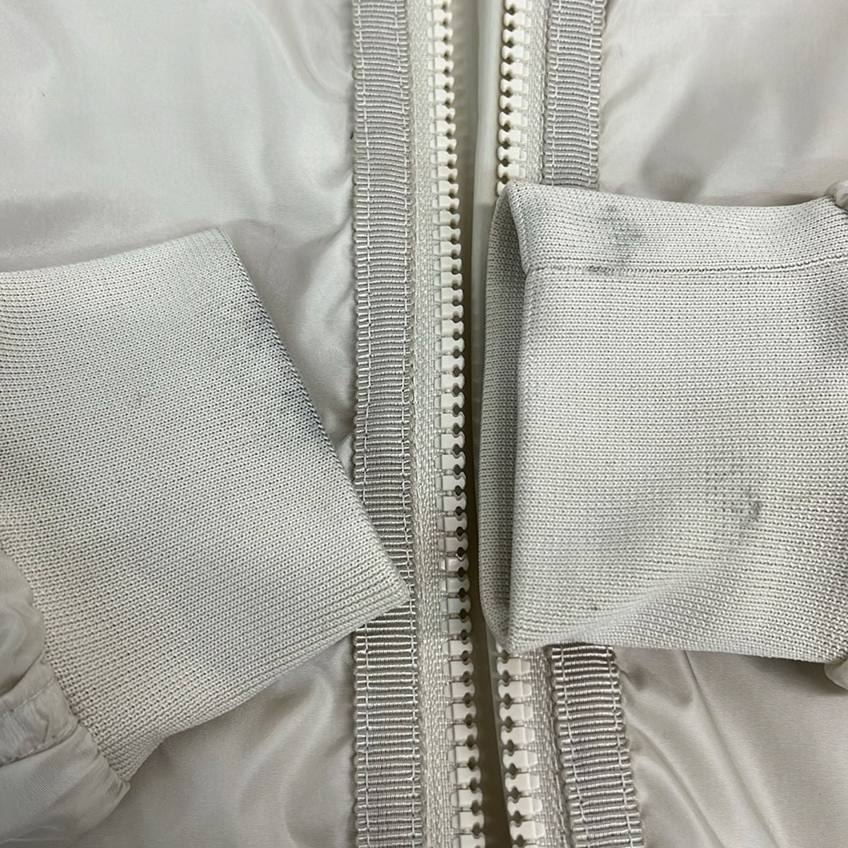 Moncler Jacket 00 XS Verhuell Light Beige Long Sleeve Zip Up Ruffle Spring — view 9