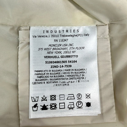 Moncler Jacket 00 XS Verhuell Light Beige Long Sleeve Zip Up Ruffle Spring — view 4