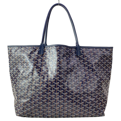 Goyard Tote Saint Louis GM Navy White Beige Leather