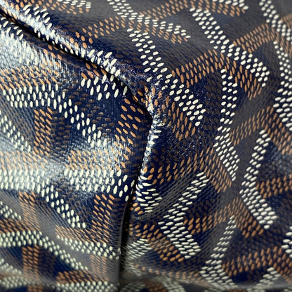 Goyard Tote Saint Louis GM Navy White Beige Leather — view 8