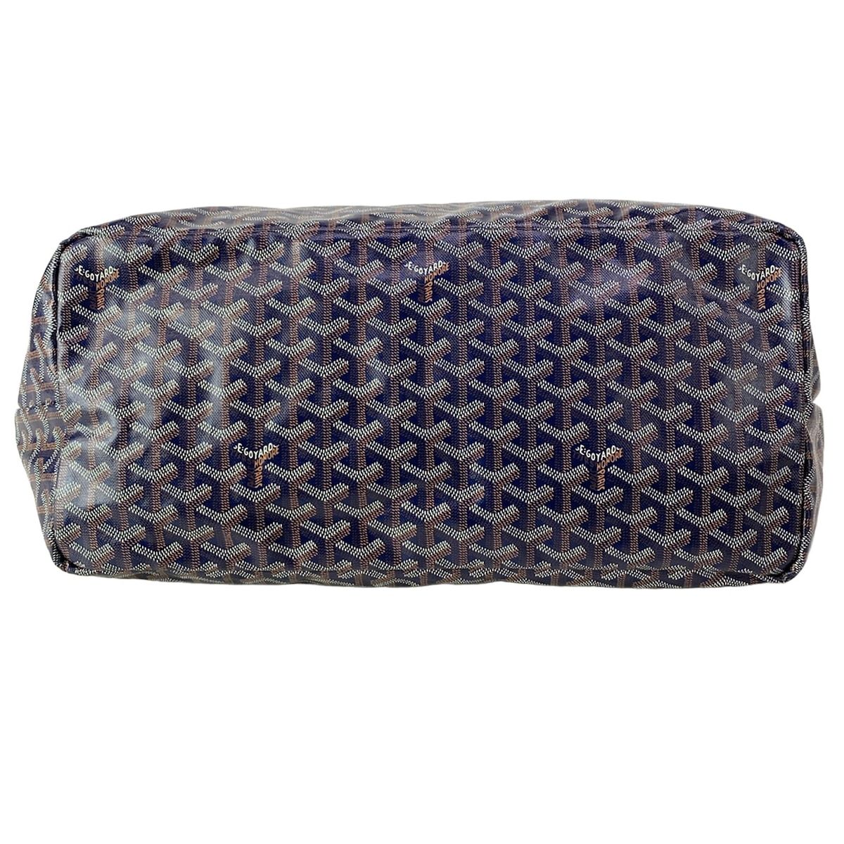 Goyard Tote Saint Louis GM Navy White Beige Leather — view 5