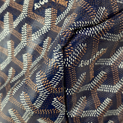 Goyard Tote Saint Louis GM Navy White Beige Leather — view 7