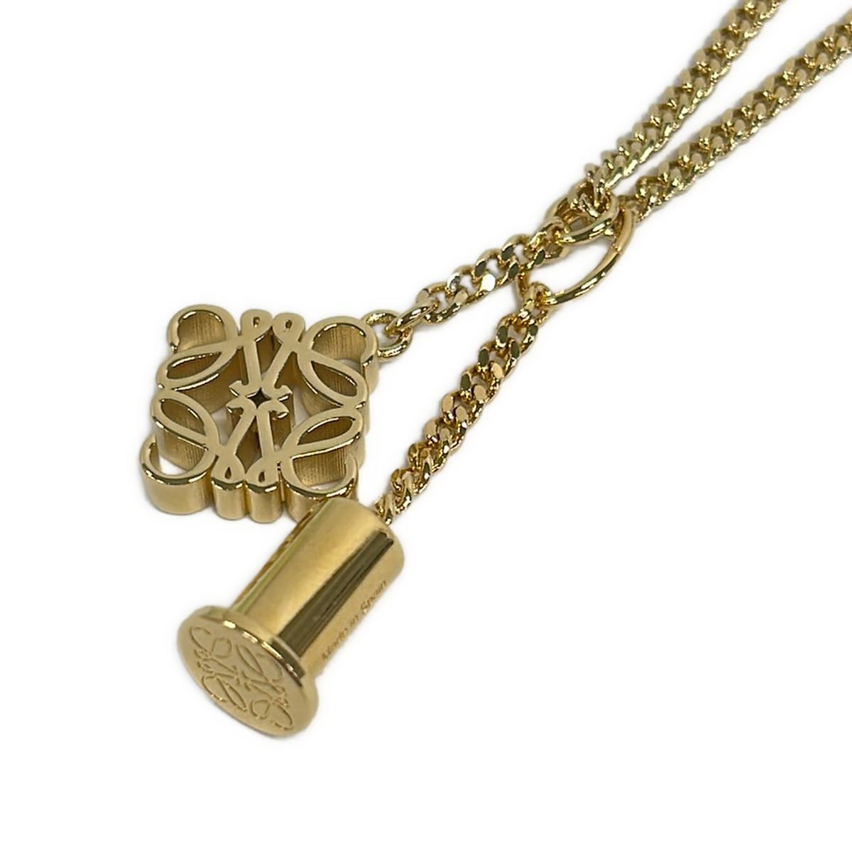 Loewe Necklace Anagram Pendant Gold