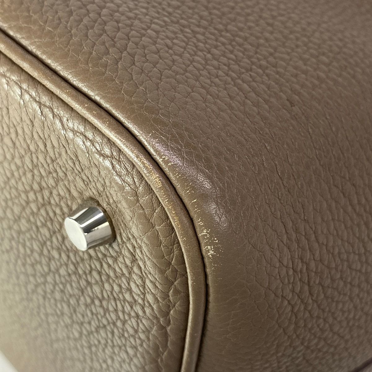 Hermes Handbag Picotin Lock MM Etoupe Silver — view 8