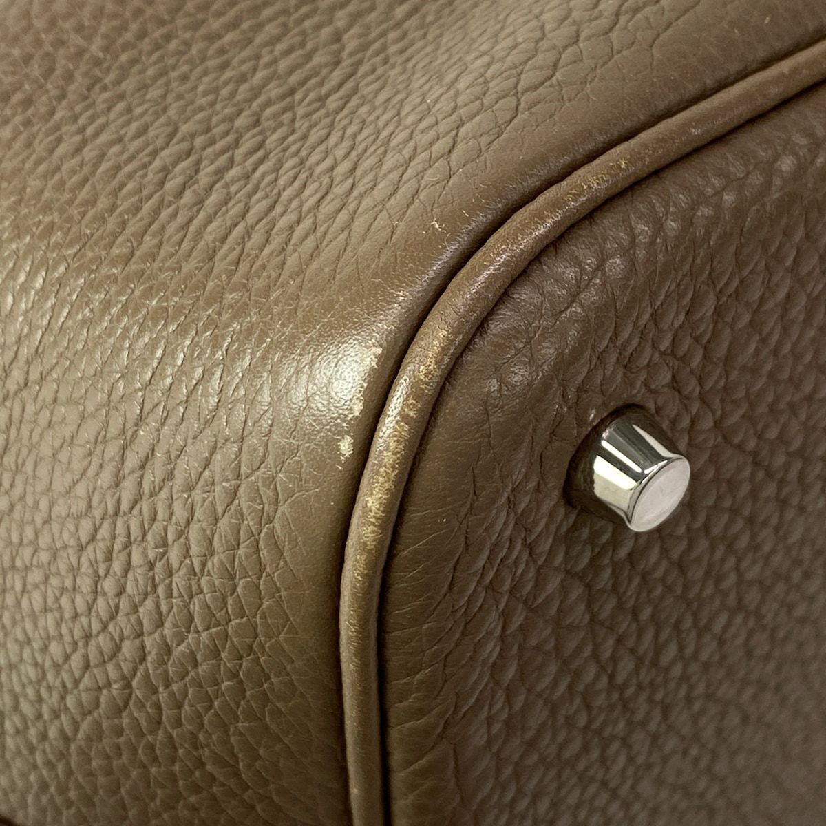 Hermes Handbag Picotin Lock MM Etoupe Silver — view 9