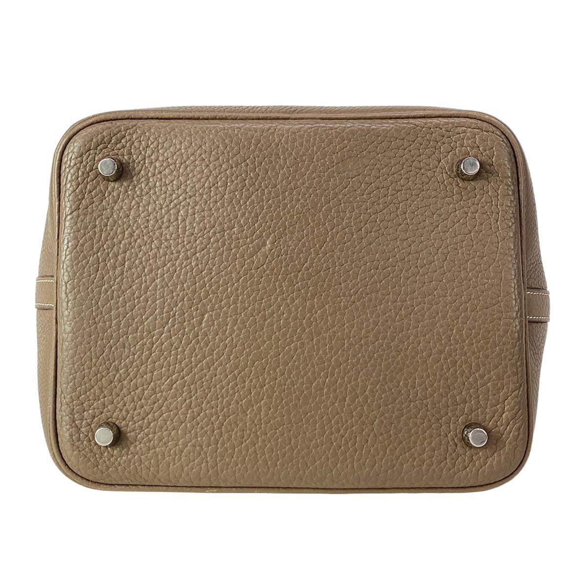 Hermes Handbag Picotin Lock MM Etoupe Silver — view 5