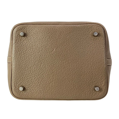 Hermes Handbag Picotin Lock MM Etoupe Silver — view 5