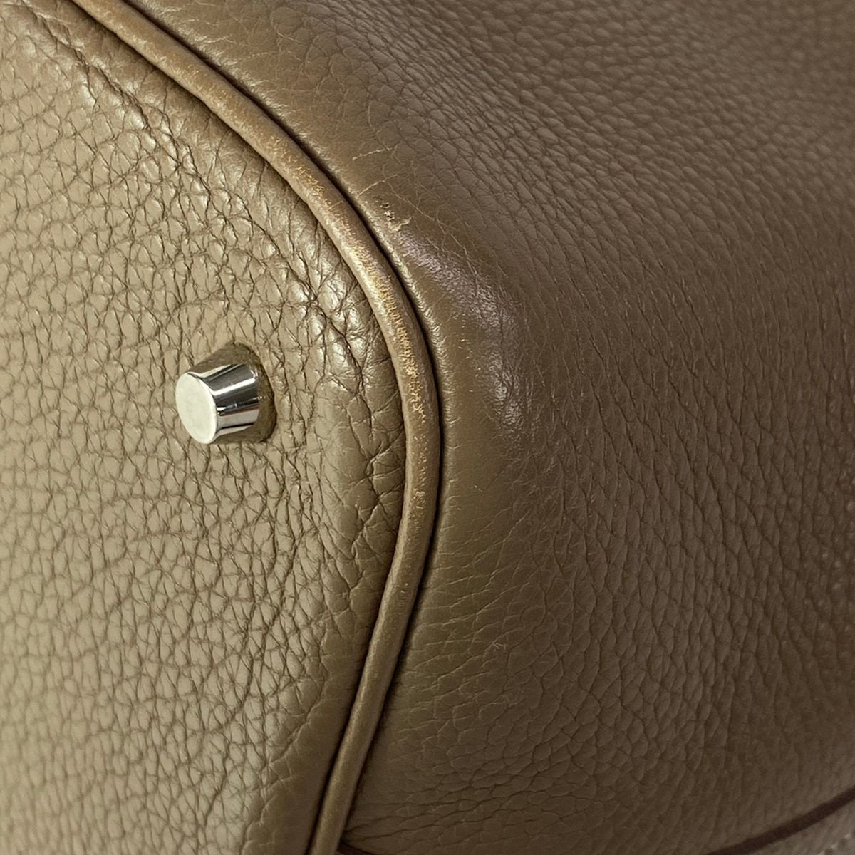 Hermes Handbag Picotin Lock MM Etoupe Silver — view 6