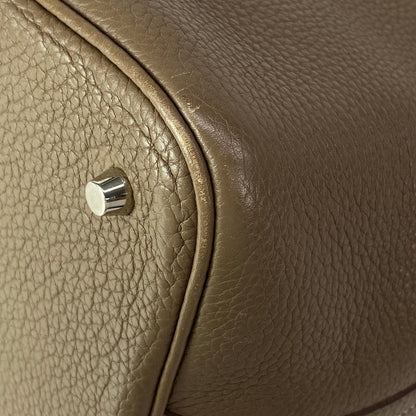 Hermes Handbag Picotin Lock MM Etoupe Silver — view 6