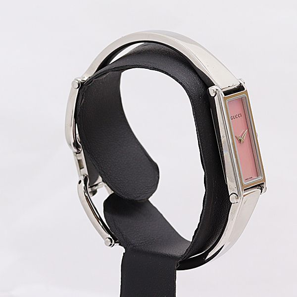Gucci Quartz Bangle Watch Pink Shell Dial — view 2