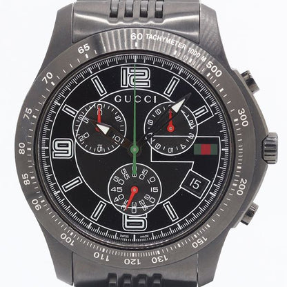 Gucci 126.2 Timeless Chronograph Quartz Date Smoseco Black Dial Watch