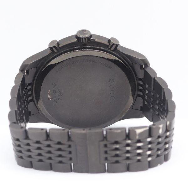 Gucci 126.2 Timeless Chronograph Quartz Date Smoseco Black Dial Watch — view 4