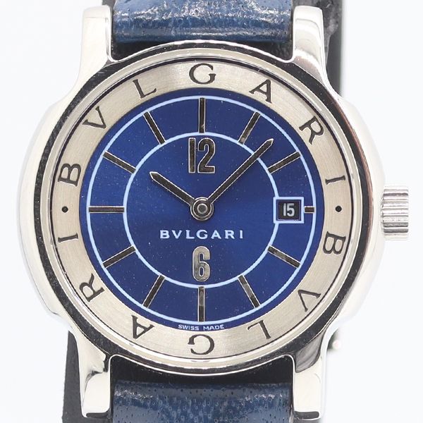 Bvlgari Solo Tempo Quartz Date Blue Dial Watch