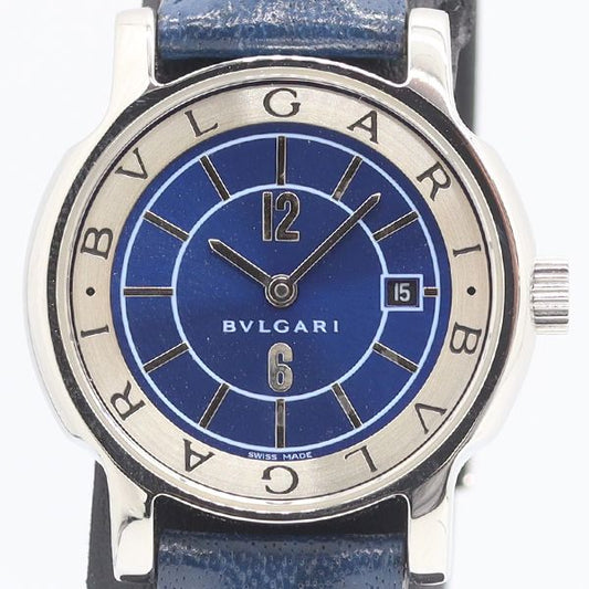 Bvlgari Solo Tempo Quartz Date Blue Dial Watch
