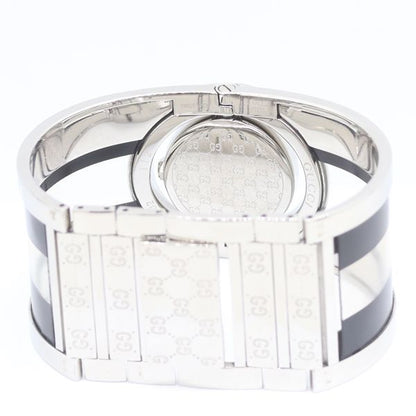 Gucci 112 Twirl Turn Face Bangle Watch Quartz Black Dial — view 4