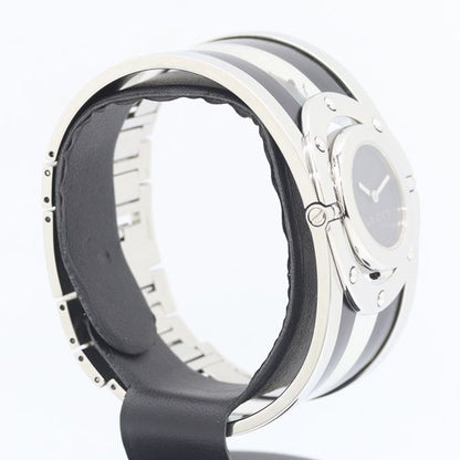 Gucci 112 Twirl Turn Face Bangle Watch Quartz Black Dial — view 2