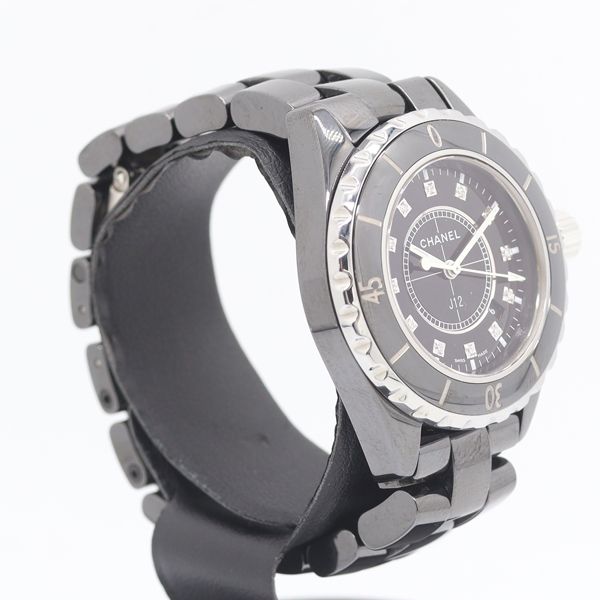 Chanel Ceramic Quartz Date Black Dial Watch — view 2