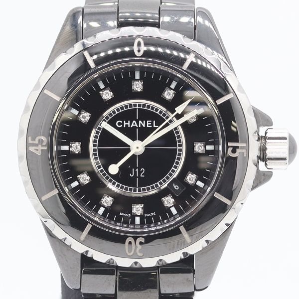 Chanel Ceramic Quartz Date Black Dial Watch