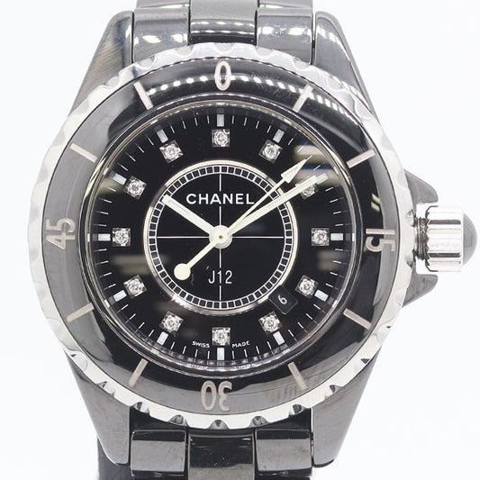 Chanel Ceramic Quartz Date Black Dial Watch
