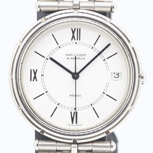 Van Cleef & Arpels la Collection 57 103 Quartz Date White Dial Watch