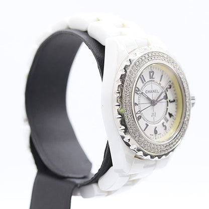Chanel Box with Frame Quartz Diamond Bezel White Dial Watch — view 2