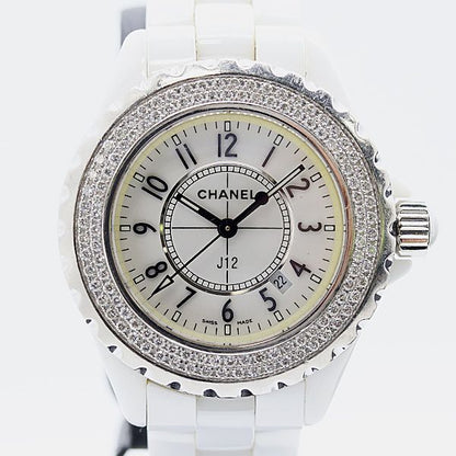 Chanel Box with Frame Quartz Diamond Bezel White Dial Watch