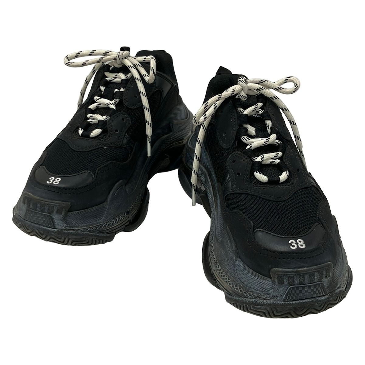 Balenciaga Sneakers Triple S Black White Leather — view 2