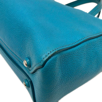 Miu Miu Handbag Blue Leather — view 6