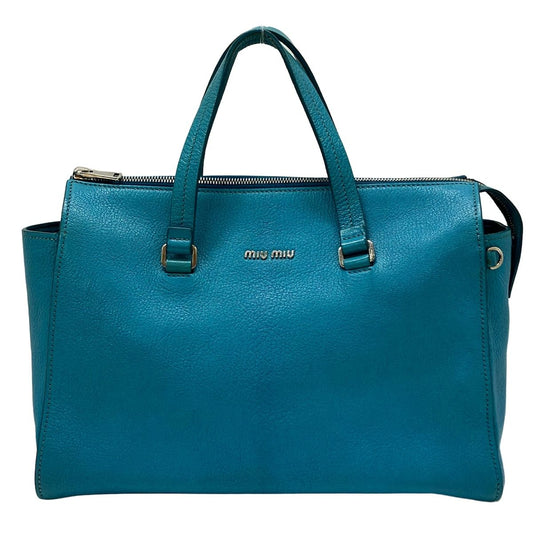 Miu Miu Handbag Blue Leather
