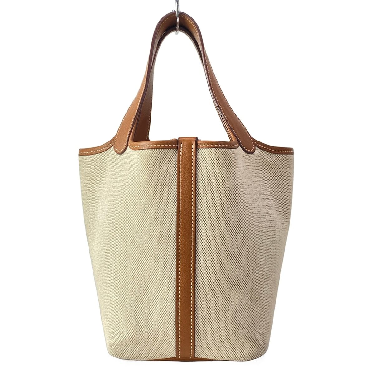 Hermes Handbag Picotin PM Ivory Forbe Silver — view 4