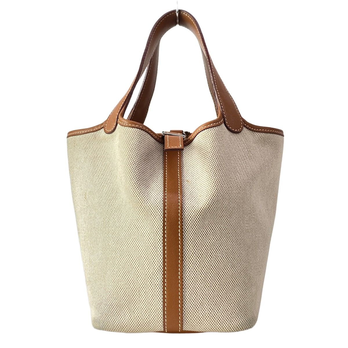 Hermes Handbag Picotin PM Ivory Forbe Silver — view 2