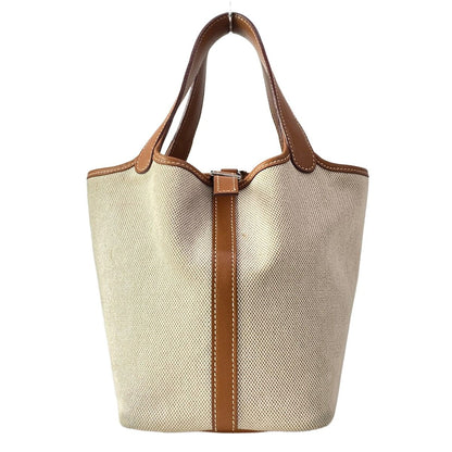 Hermes Handbag Picotin PM Ivory Forbe Silver — view 2