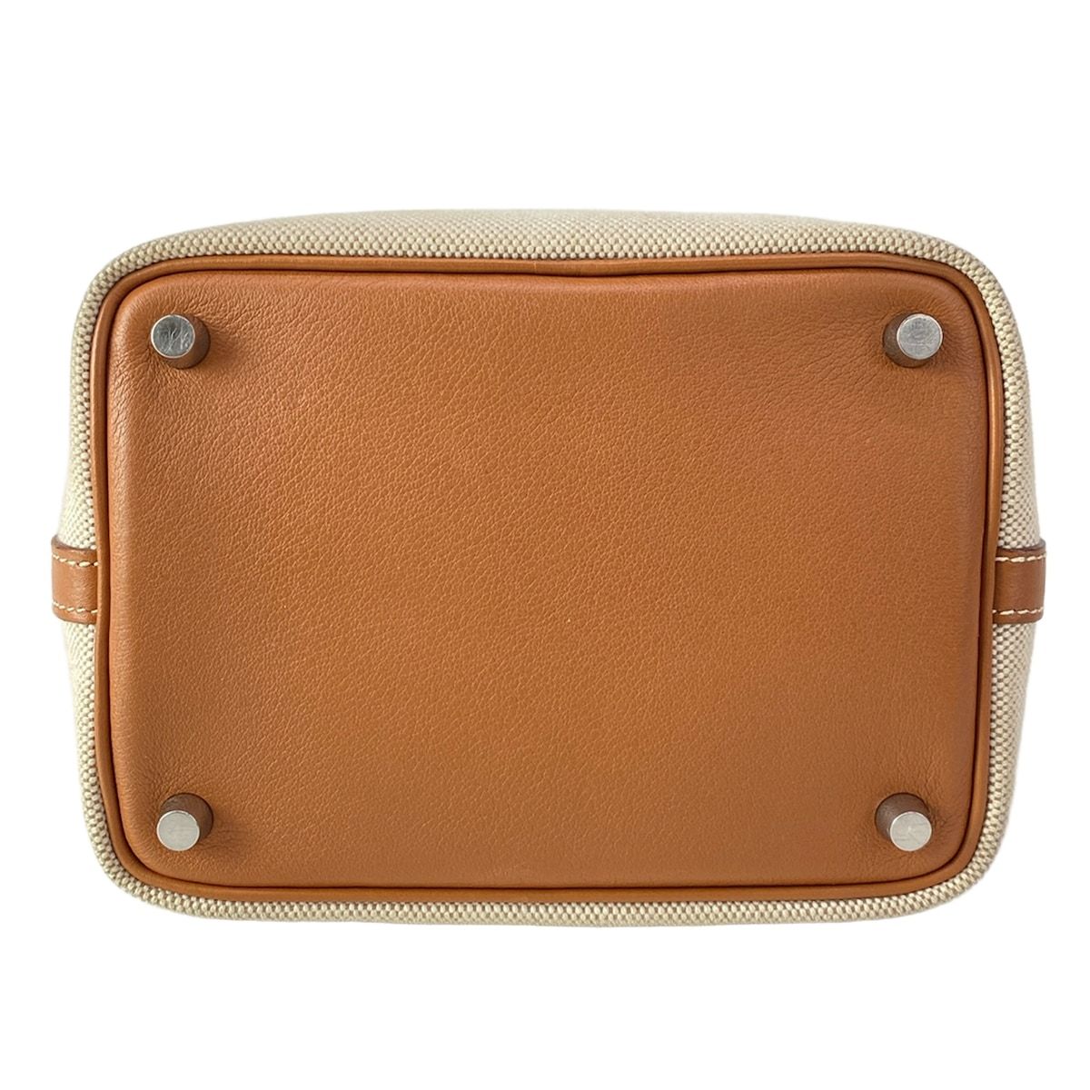 Hermes Handbag Picotin PM Ivory Forbe Silver — view 5