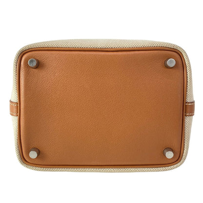 Hermes Handbag Picotin PM Ivory Forbe Silver — view 5