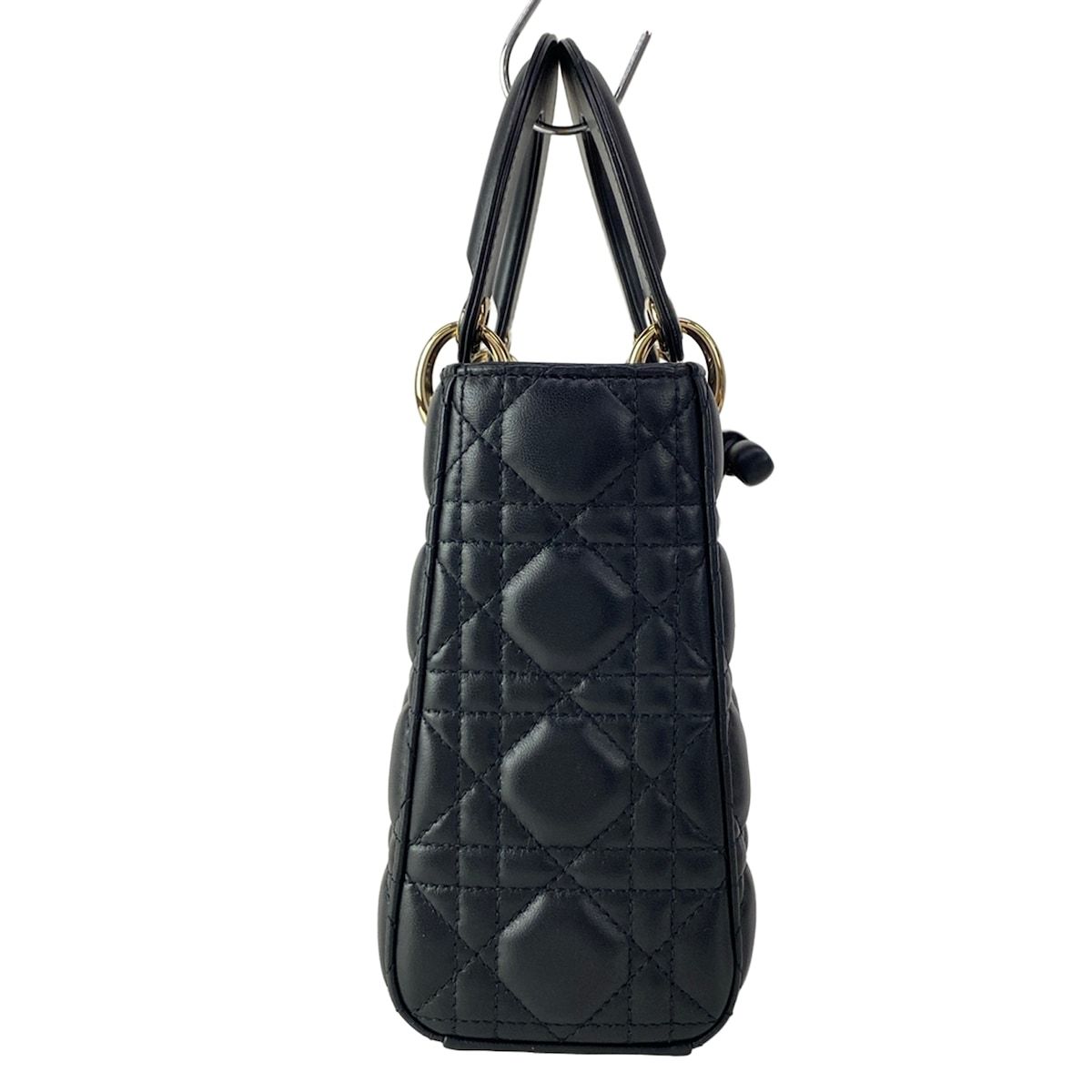 Dior Handbag Lady Small Black Gold Lambskin — view 2
