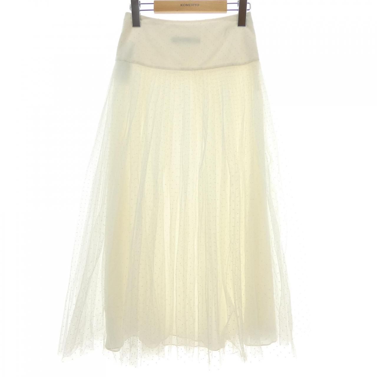 Dior Pleated Midi Skirt Plume