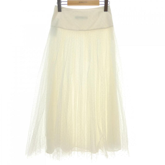 Dior Pleated Midi Skirt Plume
