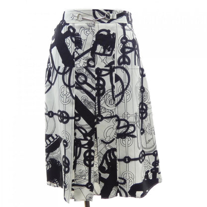 Hermes Cliquetis Tattoo Aquarelle Twill Lane Skirt