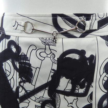 Hermes Cliquetis Tattoo Aquarelle Twill Lane Skirt — view 5